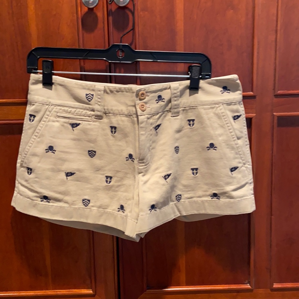 Ralph Lauren Rugby Tan Shorts w/ Navy Embroidery